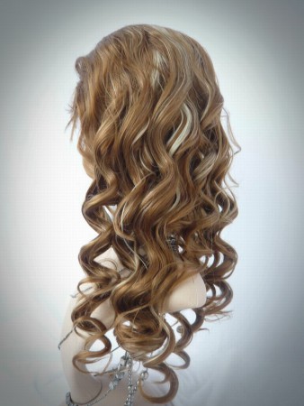Peruca Longa Loira Cacheada sintética
